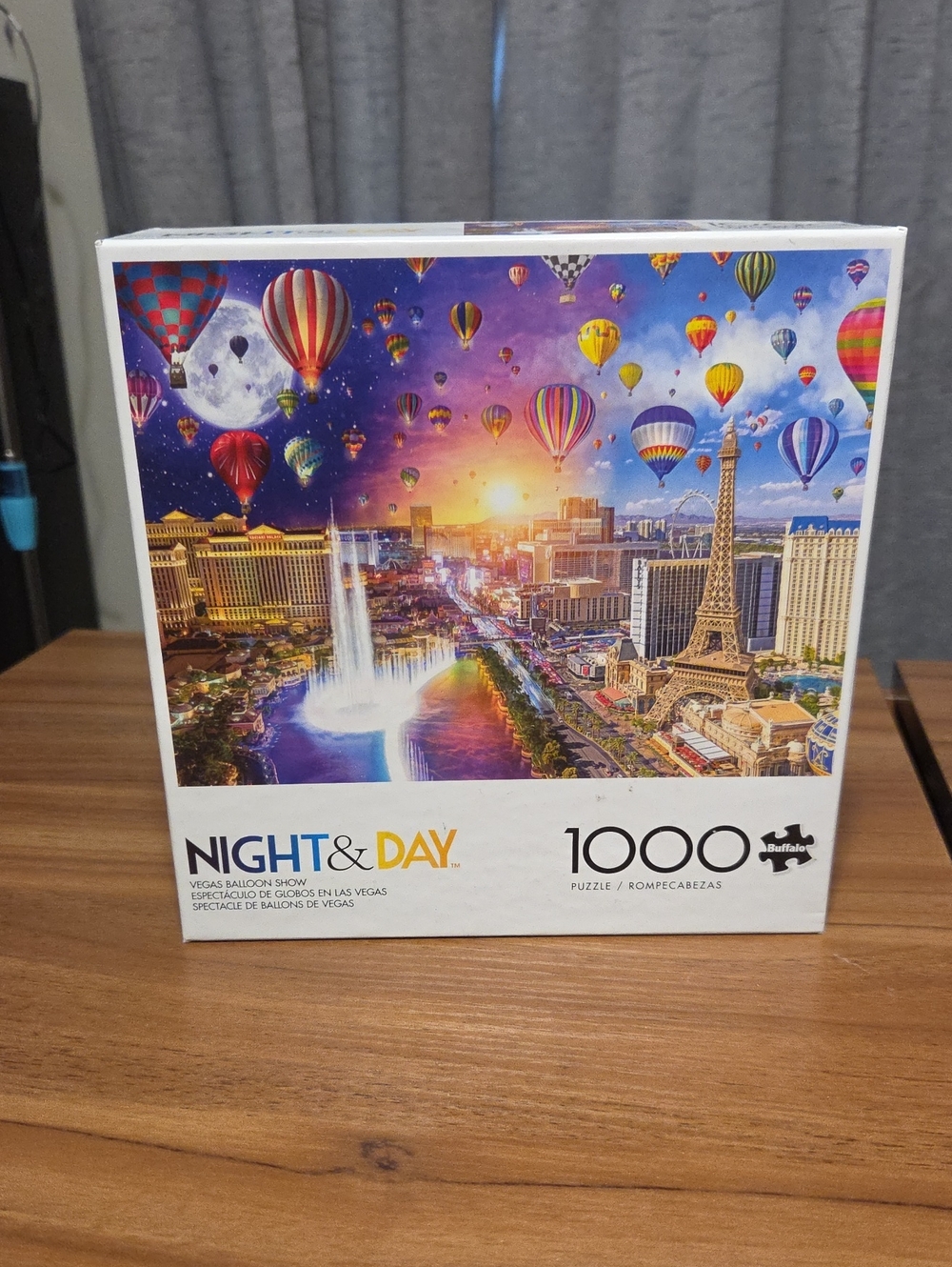 Night & Day Vegas Balloon Show 1000-Piece Jigsaw Puzzle - Multicolor